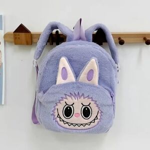Purple Monster Kids Backpack Labubu Bag Halloween Backpack